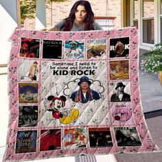 The Mk Mickey Disney Kid Rock Quilt Blanket Vintage Mickey Mouse and Kid Rock Quilt Bedding Set is the perfect Mickey Mouse Quilt, Conway Twitty, 3d Quilts, Garth Brooks, The Peanuts, Kenny Chesney, Personalized Quilt, Kid Rock, The Embrace