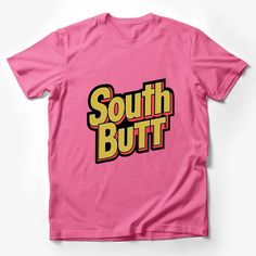 South Butt Parody Logo T-Shirt, Funny Novelty Graphic Tee, Unisex Casual Wear Male T-Shirt Custom graphic T-Shirt.Customize your color Pink Crew Neck T-shirt Fan Apparel, Pink Crew Neck T-shirt For Fans, Fan Apparel Tops With Funny Text, Short Sleeve, Fan Apparel Short Sleeve T-shirt With Funny Text, Pink Crew Neck Top For Fans, Fan Apparel T-shirt With Funny Text, Funny Text Fan Apparel Short Sleeve T-shirt, Funny Text Short Sleeve Fan Apparel T-shirt, Casual Summer Shirts