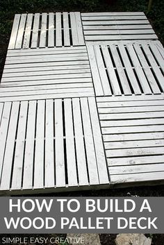 how to build a wood pallet deck with simple easy creative projects for beginners