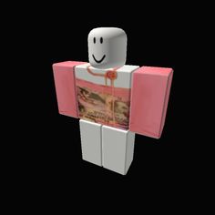 a person made out of legos with a gift wrapped in pink and white paper