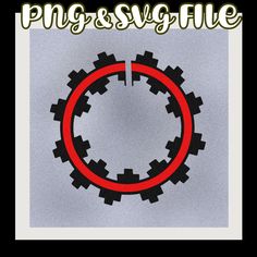 an image of a red and black circle with the words pigsy file on it