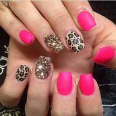 Neon Pink Leopard Nails, Hot Pink And Leopard Nails, Hot Pink And Cheetah Nails, Hot Pink Dip Powder Nails, Pink And Leopard Nails, Hot Pink Cheetah Nails, Colorful Cheetah Print Nails, Hot Pink Leopard Nails, Summer Leopard Nails