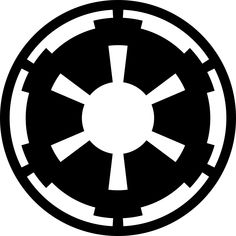 a black and white image of a star wars symbol