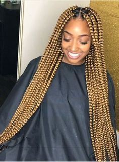 Jumbo Box Braids Styles, Box Braids Pictures, Large Box Braids, Lemonade Braids Hairstyles, Big Braids, Big Box Braids Hairstyles