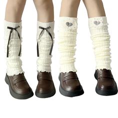 PRICES MAY VARY. 2 Pairs of Cute & Warm Leg Warmers: These leg warmers can provide protection for your leg in cold weather,especially in winter. Keeping you warm and keeping you cute! Warmer & softer: Knitted from acrylic , they are safe and advanced material.They are breathable, durable, and not easy to deform. Total length about 22 inches: About mid calf to knee high.Super stretchy,thick and warm.You will be charming when wearing the leg warmers. Easy to match: suitable with a variety of cloth Comfortable Knee-high Winter Socks, Thick Knee-high Winter Socks, White Ribbed Winter Socks, Comfortable Warm Knee-high Socks For Winter, Ribbed Socks For Winter Stocking Stuffers, Ribbed Socks For Stocking Stuffers In Winter, Winter Ribbed Mid-calf Socks, Casual Winter Leg Warmers For Outdoor, Casual Winter Outdoor Leg Warmers