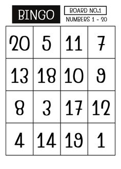 a black and white printable game with numbers