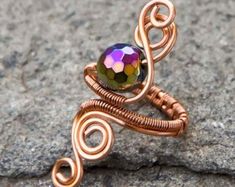 Ring Wire, Copper Ring, Wire Work Jewelry, Shawl Pins, Work Jewelry, Wire Rings, Copper Rings, Wrapped Jewelry, Pretty Rings