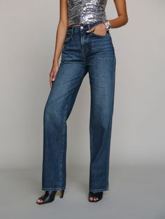 Denim time. Shop the Val Lived-In Straight Jeans from Reformation, a mid-rise jean with a straight leg and lived-in feel. Mid Rise Jeans Outfit, Mid Rise Straight Jeans, Mid Rise Straight Leg Jeans, Reformation Jeans, Rose Jeans, Time Clothes, Swimwear Dress, New Dresses, Mid Rise Jeans