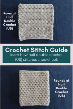 the crochet stitch guide for beginners to learn how to knit and use it