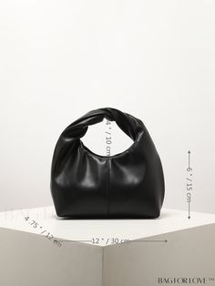 BagForLove - Effortless Elegance: Chic Top-Handle Hobo Bag Product Description Color Black Details Ruched Bag Size Medium Type Hobo Bag Pattern Type Plain Strap Type Top Handle Style Fashionable Composition 100% Polyurethane Material PU Leather Size Chart INCH CM Bag Length Bag Width Bag Height Handle Height 11.8 inch 4.7 inch 5.9 inch 3.9 inch Bag Length Bag Width Bag Height Handle Height 30 cm 12 cm 15 cm 10 cm Details Pictures Similar Products h2 { text-align: center; } /* æ¢è¡ */ li{ white Tote Hobo Bag With Single Handle For Errands, Single Handle Hobo Tote Bag For Errands, Black Double Handle Baguette Bag With Handle Drop, Handheld Hobo Bag With Single Handle For Errands, Satchel-shaped Hobo Bag With Single Handle For Errands, Handheld Hobo Bag For Errands, Black Evening Bag With Single Handle, Black Handheld Bucket Bag With Handle Drop, Versatile Evening Handheld Hobo Bag