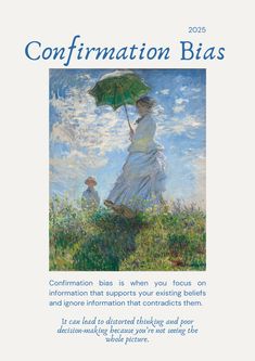 the front cover of an information pamphlet with a painting of a woman holding an umbrella