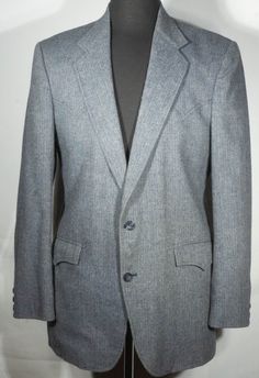 Here's a super Circle S ranch suit jacket from Dallas, Texas. This western blazer has the made in USA flag label and hidden interior pockets. You'll love the western cut and style of this coat with front and back darts and yoke tailoring. This coat is fully lined in smoky gray colors. The construction of this jacket is superb and includes front pockets and a back vent. You'll love how this 80's gem is in great condition with more minor signs of wear and use and no major issues. **PLEASE NOTE** T Cowboy Dress, Western Blazer, Vintage Western Wear, Etiquette Vintage, Jacket Sport, Vintage Blazer, Vintage Labels, Blazers For Men, Dallas Texas