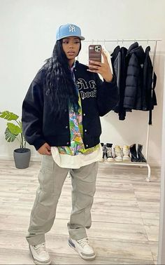 #blackgirlfashion #blackgirloutfits #blackgirloutfitinspo #outfitinspo #browncargos #ootd #trendingfits #baggyfits #blackgirlfashion #modestoutfits #streetwear #streetstyle #oversizedoutfits #sneakeroutfits #jordan4s #sweatshirtoutfits #baggywear #baggyoutfits #y2koutfits #y2kfits #y2kvibes #y2koutfitinspo #outfitinspo #streetwearinspo Fits With Cargo Pants, Tomboy Streetwear, Modest Streetwear, Outfit Inspo Winter, Streetwear Fits, Tomboy Fashion