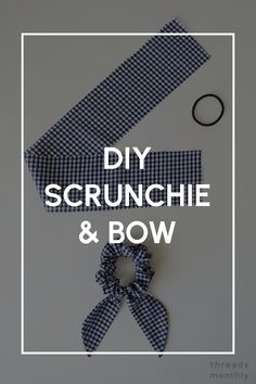 the words diy scrunche and bow are shown