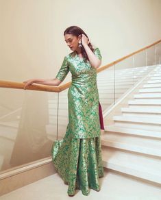 Brocade Kurta, Indian Outfits Modern, Aditi Rao Hydari, Sharara Designs, Aditi Rao, Trendy Outfits Indian, Raw Mango, Salwar Kamiz, Indian Dresses Traditional