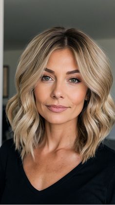 The “Bubble Bob” Cut Is Trending – Here Are 25 Amazing Ideas For You Long Bob Mom Haircut, Popular Mid Length Hair For Women, 30s Mom Haircut, Round Face Haircuts Thick Hair, Haircut Ideas For Medium Hair Round Face, Medium Brunette Haircut, Haircuts With Side Part, Hot Mom Haircut