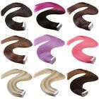 Tape in Hair Extensions Remy Human Hair Skin Weft Glue on Straight Hair 20/40pcs | eBay Hair Extension Lengths, Indian Remy Human Hair, Seamless Hair Extensions, Hair Tape, Remy Human Hair Extensions, Hair Straight, Tape In Hair Extensions, Brunette Hair, Remy Human Hair