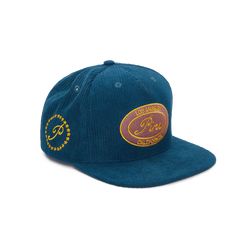 Flat brim Logo graphic embroidered at face Adjustable snapback fastening Blue Corduroy, City Design, Automotive Design, Independent Designers Fashion, Logo Graphic, Badger, Blue Man, Designer Fashion, Trucker Hat