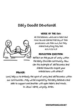 a poster with an image of two people sitting at a table and the words daily doodle