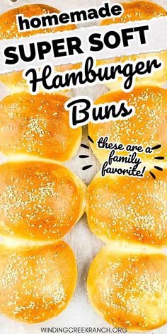 A freshly baked hamburger bun topped with sesame seeds on a cookie sheet. Hamburg Buns Recipe, Quick And Easy Hamburger Buns, How To Make Hamburger Buns, Hamburger Bun Recipe No Egg, Hamburger Rolls Recipe, Soft Hamburger Bun Recipe, Soft Hamburger Buns, Hamburger Buns Recipe, Buns Recipe Easy