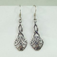 Sterling Silver Hook Drop Dangle Celtic Knot Earrings Celtic Knot Earrings, Jewelry Photos, Maker’s Mark, Knot Earrings, Drop Dangle Earrings, The Maker, Fine Jewellery Earrings, Celtic Knot, Close Up