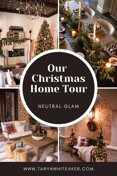 the christmas home tour is featured in this postcard