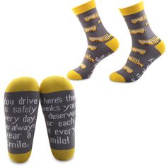 PRICES MAY VARY. MATERIAL These 2 Pairs Novelty School Bus Socks are Made of Durable, Breathable and Stretchable Combed Cotton 79% Polyester, 18% Nylon, 3% Spandex. SIZE&PACKAGE: Bus Driver Socks One Size Fits Most Fit for Women's Shoes Size 7.5-12; Socks Length: 35cm; Width: 8.5cm (Tube Circumference); 2 Pairs Per Package in a Zipper Transparent Bag. These school bus driver appreciation gifts for men women crew socks soft and comfortable suitable for daily, casual, work, sports,or dress wear. T Bus Driver Appreciation Gifts, Appreciation Gifts For Men, School Bus Driver Appreciation, Bus Driver Appreciation, Bus Driver Gifts, School Bus Driver, Women Crew Socks, Transparent Bag, Bus Driver