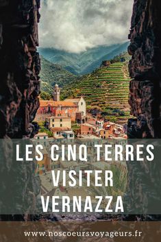 an open window with the words les cintoterres visier vernazza on it