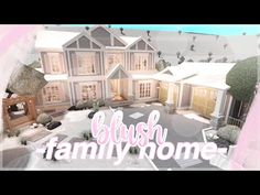 Bloxburg Rp House, Blush House, Winter House Exterior, House Outline, Modern Family House, Two Story House Design, House Plans With Pictures, House Decorating Ideas Apartments, Tiny House Layout