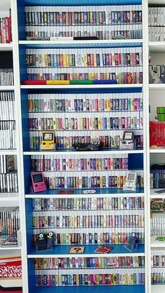 Aesthetic Pokémon Video Games Collection Nintendo Gameboy Collection Video Game Display, Video Game Shelf, Game Display, Setup Inspiration, Vintage Nintendo, Kirsten Vangsness, Pokemon Video Games