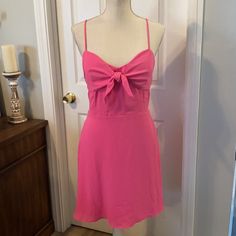 Woman’s Socialite Bubble Gum Pink Dress Sz Xl Nwt Ce Casual Tie Back Dress For Date Night, Casual Tie Back Mini Dress, Elegant Pink Fitted Bubble Dress, Pink Tie Back Sundress, Bubble Gum Pink Mini Dress, Pink Bubble Dress, Pink Button-up Day Dresses, Cheap Pink Button-up Dress, Suede Mini Dress