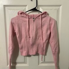 New Without Tags! Never Worn Size Small Pink Hooded Size Up. Very Soft And Comfortable! I Bought For $20 And I Am Selling For $5! Pink Sweater Zip Up, Y2k Fitted Long Sleeve Hoodie, Fitted Y2k Long Sleeve Hoodie, Fitted Y2k Long-sleeved Hoodie, Fitted Long Sleeve Y2k Hoodie, Y2k Fitted Hooded Hoodie, Fitted Casual Hoodie For Spring, Y2k Hooded Top For Spring, Y2k Hooded Spring Tops