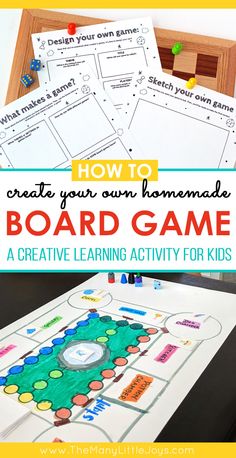 a board game for kids with the title how to create your own homemade board game