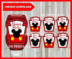 mickey mouse birthday cupcake toppers with free printables for the disney characters