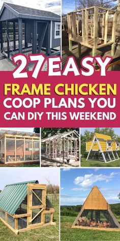 chicken coop plans that are easy to make and great for beginner's chickens