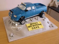 a birthday cake made to look like a truck