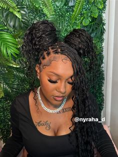 Miami Hairstyles, Deep Wave Frontal Wig Hairstyles, Knotless Styles, Styling Braids, Twists Locs, Short Hair Twist Styles, Boho Knotless, Braided Hairstyles For Black Women Cornrows, Glamour Hair