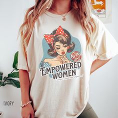 Empowered Women Shirt Social Justice Gift Women's Rights Shirt Racial Justice Tee Feminist Shirt Womens Rights Pro Roe T-Shirt Pro Choice  Comfort Colors introduces the "Comfort Colors 1717" garment-dyed t-shirt; a fully customizable tee made 100% with ring-spun cotton. The soft-washed, garment-dyed fabric brings extra coziness to your wardrobe while the relaxed fit makes it an excellent daily choice. The double-needle stitching throughout the tee makes it highly durable while the lack of side-s Racial Justice, Feminist Shirt, Women's Rights, Women Shirt, Womens Rights, Social Justice, Dye T Shirt, Women Empowerment, Comfort Colors