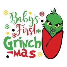 a baby's first grinch mas christmas card