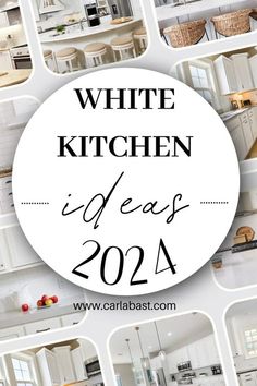 Accent Color Kitchen, White Kitchen Countertop Ideas, White Kitchen Cabinets Backsplash Ideas, White Kitchen Ideas Modern, White Kitchen Counters, Kitchens With White Cabinets, Trendy Kitchen Design, White Kitchen Cupboards