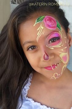 Face Paint Party, Sugar Skull Face Paint, Skull Face Paint, Sugar Skull Face, Simple Sugar