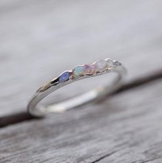 Opal Fossil Ring // Hidden Gems Rough Opal Ring, Boring Meeting, Fossil Ring, Lotus Ring, Colorful Gemstones, Engagement Ring Rose Gold, Gem Ring, Lightning Ridge, Rough Opal