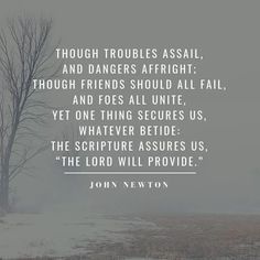 a quote from john newton about troubles