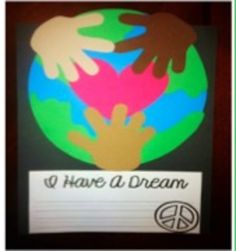 a sign that says, i have a dream just wild about teaching with hands on the globe