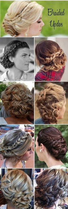 Updo Hairstyles using braids. Really nice stuff!! Braided Updos, Hairstyles Updo, Fancy Hairstyles, Braided Updo, Wedding Hair And Makeup, Homecoming Hairstyles