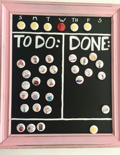 a chalk board with buttons on it that says, to do's and don'ts