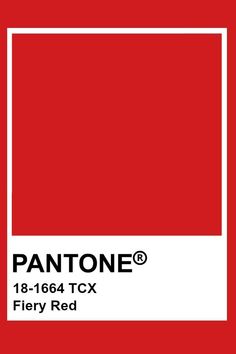 the pantone color is red and white