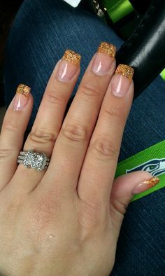 Acrylic Tips, Fire Nails, Nail Ideas, Nail Art, Nails, Hair Styles, Hair, Gold