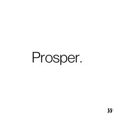 the word prosper written in black on a white background