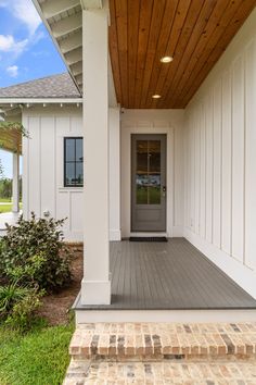 the front porch is clean and ready for us to use